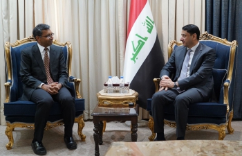 Ambassador Prashant Pise met in Baghdad H.E. Mr. Hamid Naeem Al-Ghazi, Secretary General of the Council of Ministers, on May 22, 2023. During the meeting, bilateral issues of common interest were discussed.