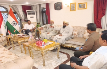 During the Open House programme organized by Embassy of India on Sunday 4th June 2023, Ambassador Prashant Pise received in his office in Baghdad, representatives of the Bohra Community from Faiz-E-Husaini Society to hear their grievances.