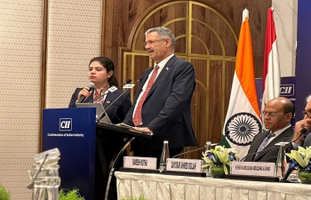 India-Iraq Business Meeting with H.E. Mr Hayan Abdul Ghani, DPM and Minister of Oil of Iraq organised by Confederation of Indian Industry in New Delhi on 19th June, 2023.