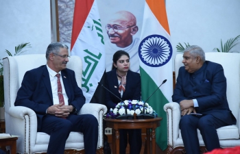 Call by Hon’ble DPM and Minister of Oil of Iraq, H.E. Mr Hayan Abdul Ghani on Hon’ble Vice President  of India, Shri Jagdeep Dhankar on 19th June, 2023.
