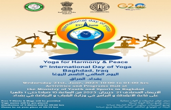 Embassy of India is ready to celebrate 9th International Day of yoga tomorrow on 21 June, 2023 at 9 am. Get ready for an amazing day and Join us for #IDY celebration