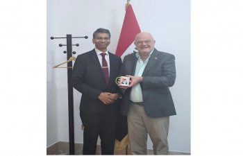 On Thursday, August 10, 2023, Ambassador Shri Prashant Pise met with Mr. Muhammad Al-Najjar, Advisor to the Prime Minister for Investment Affairs. During the meeting, they discussed issues of common interest.