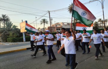  Embassy of India, Baghdad organized ' Peace and Unity' March to commemorate the 77th Independence Day of India in Iraq.