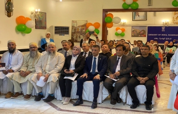 Ambassador Prashant Pise interacted with Indian community and Iraqi friends of India and addressed brief remarks on bilateral relations between the two countries.