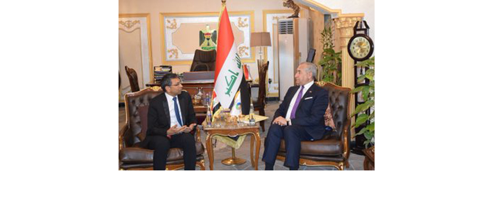 Ambassador Prashant Pise met H.E. Dr. Jassim Abdulazeez Hamadi, Deputy Minister of Environment and Special Envoy for Climate Change in Baghdad. During the meeting, bilateral issues of mutual interest were discussed.