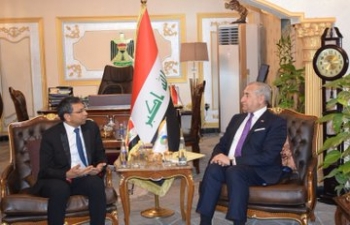 Ambassador Prashant Pise met H.E. Dr. Jassim Abdulazeez Hamadi, Deputy Minister of Environment and Special Envoy for Climate Change in Baghdad. During the meeting, bilateral issues of mutual interest were discussed.