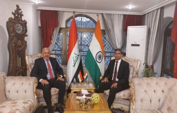 Ambassador Prashant Pise met with Dr. Saleh Dhumad, Health Adviser to Prime Minister of the Republic of Iraq.