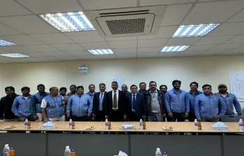 Ambassador Prashant Pise visited Karbala Refinery Project to motivate the Indian nationals employed at this site and observed their working and living conditions.