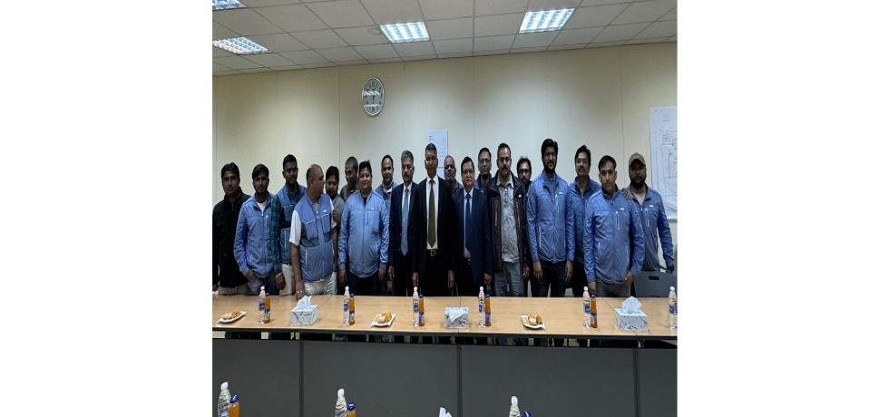 Ambassador Prashant Pise visited Karbala Refinery Project to motivate the Indian nationals employed at this site and observed their working and living conditions.