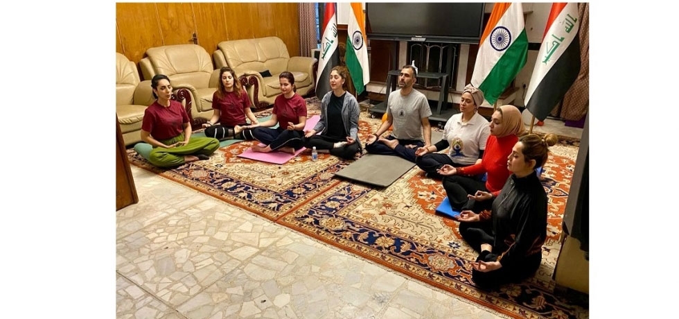 Iraqi yoga practitioners celebrated “Mahashivratri” with deep “Ajapa meditation” and mantra chanting.