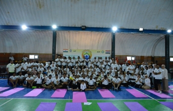 Embassy of India celebrated the 10th International Day of Yoga in Baghdad with the theme 'Yoga for Self and Society' in collaboration with the Ministry of Youth and Sports.