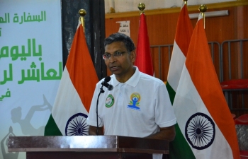 On the occasion of the 10th International Day of Yoga, Ambassador Prashant Pise interacted with the Iraqi media and outlined yoga and its benefits to the health and well-being of individuals.