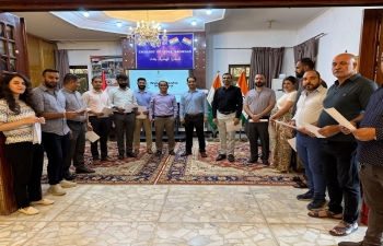  Swachhata Pledge at EOI, Baghdad. Swachhata Hi Seva Campaign - 14 Sep to O2 Oct 2024. 