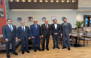 On May 6, Ambassador Soumen Bagchi attended a farewell lunch for the outgoing Consul General Madan Gopal, hosted by Mr. Fawzi Hariri, President of the Diwan – Office of the KRG President, and Mr. Falah Mustafa, Advisor to the KRG President.