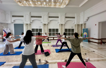 As the countdown to the International Day of Yoga 2025 continues, the Embassy of India in Baghdad, in collaboration with the American University of Iraq–Baghdad (AUIB), organized the 4th pre-#IDY25 yoga session.