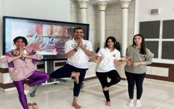 As the countdown to the International Day of Yoga 2025 continues, the Embassy of India in Baghdad, in collaboration with the American University of Iraq–Baghdad (AUIB), organized the 4th pre-#IDY25 yoga session.