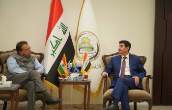 On May 15, Ambassador Soumen Bagchi along with officials of Indian Embassy called on H.E. Mr. Hussein Al Esaawi, Chairman of Najaf Provincial Council.
