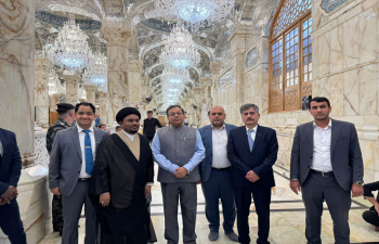 Ambassador Soumen Bagchi along with officials of Indian Embassy visited the holy shrine of Imam Ali in Najaf province on 15 May 2025.