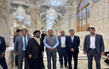 Ambassador Soumen Bagchi along with officials of Indian Embassy visited the holy shrine of Imam Ali in Najaf province on 15 May 2025.