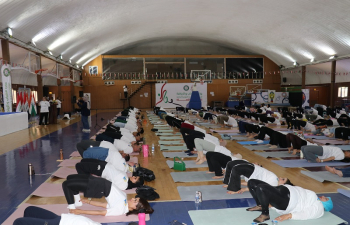The 11th International Day of Yoga under the theme ‘Yoga for one earth one health’ was celebrated on 21st June 2025 by the Embassy of India Baghdad in collaboration with the Ministry of Youth and Sports, Iraq. The 11th IDY was attended by nearly 300 Iraqi citizens from all walks of life, including Iraqi government officials, business community, young sports persons and yoga enthusiasts.